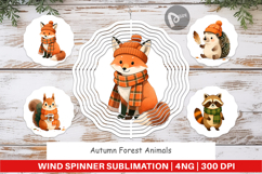 Autumn Forest Animals Wind Spinner Product Image 1