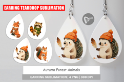 Autumn Forest Animals Earring Product Image 1