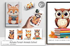Digital Paper Autumn Forest School Product Image 1