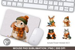 Autumn Forest Animals Mouse Pad Product Image 1