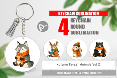 Autumn Forest Animals Keychain Product Image 1