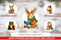 Autumn Forest Animals Wind Spinner Product Image 1