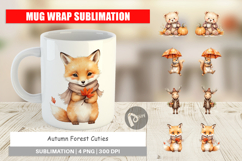Mug Wrap Autumn Forest Cuties Product Image 1