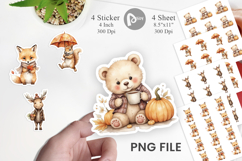 Autumn Forest Cuties Sticker Product Image 1