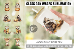 Glass Can Autumn Forest Cuties Product Image 1