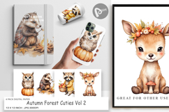Digital Paper Autumn Forest Cuties Product Image 1