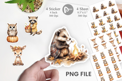 Autumn Forest Cuties Sticker Product Image 1