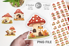 Mushroom Forest Friends Sticker Product Image 1