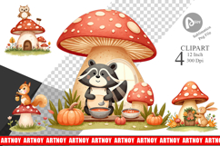 Mushroom Forest Friends Clipart Product Image 1