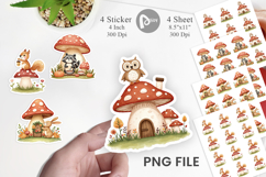 Mushroom Forest Friends Sticker Product Image 1