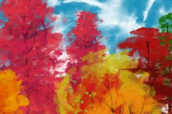 Autumn Forest Watercolor Fall Landscape Sublimation PNG Product Image 10