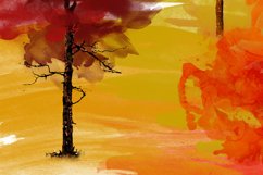 Autumn Forest Watercolor Fall Landscape Sublimation PNG Product Image 9