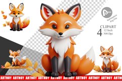 Clipart Fall Fox Product Image 1
