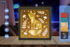 Autumn Fox Folk art Layered Papercut Product Image 6