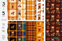 Autumn pattern bundle with foxes and plaid checks Product Image 1