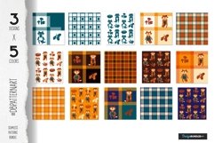 Autumn pattern bundle with foxes and plaid checks Product Image 2