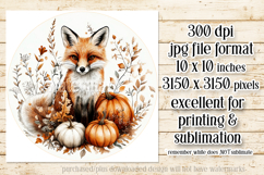 Autumn Fox Wind Spinner, Cute Autumn Fox Round Design, d2 Product Image 2