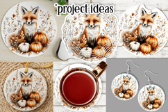 Autumn Fox Wind Spinner, Cute Autumn Fox Round Design, d2 Product Image 3