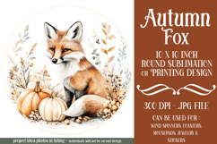 Autumn Fox Wind Spinner, Cute Autumn Fox Round Design, d4 Product Image 1