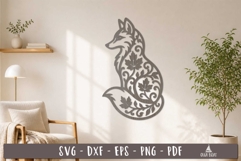 Autumn Fox Wall Decor SVG Laser Cut design