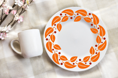 Cozy autumn leaves rim|Cute fall foliage wreath Product Image 1