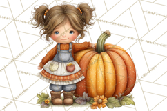 Pumpkin Patch Pals Clipart, Fall Farm Clip Art, PNG Product Image 4