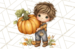 Pumpkin Patch Pals Clipart, Fall Farm Clip Art, PNG Product Image 3