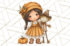 Pumpkin Patch Pals Clipart, Fall Farm Clip Art, PNG Product Image 5