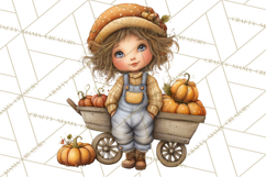 Pumpkin Patch Pals Clipart, Fall Farm Clip Art, PNG Product Image 4