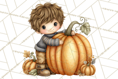 Pumpkin Patch Pals Clipart, Fall Farm Clip Art, PNG Product Image 2