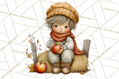 Pumpkin Patch Pals Clipart, Fall Farm Clip Art, PNG Product Image 3