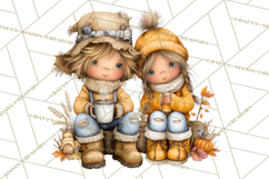 Pumpkin Patch Pals Clipart, Fall Farm Clip Art, PNG Product Image 5