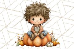 Pumpkin Patch Pals Clipart, Fall Farm Clip Art, PNG Product Image 5