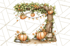 Pumpkin Patch Pals Clipart, Fall Farm Clip Art, PNG Product Image 5