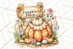 Pumpkin Patch Pals Clipart, Fall Farm Clip Art, PNG Product Image 3