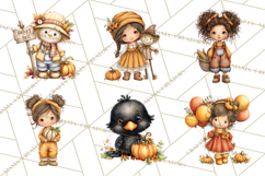 Pumpkin Patch Pals Clipart, Fall Farm Clip Art, PNG Product Image 2