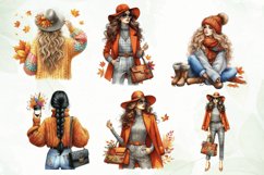 Autumn Girl Fall Sublimation Clipart Product Image 3