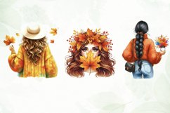 Autumn Girl Fall Sublimation Clipart Product Image 2