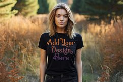 Autumn Girl Background, Autumn Woman Mockup, T Shirt, d1 Product Image 2