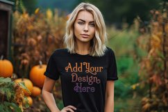 Autumn Girl Background, Autumn Woman Mockup, T Shirt, d13 Product Image 2