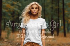 Autumn Girl Background, Autumn Woman Mockup, T Shirt, d16 Product Image 1