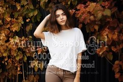Autumn Girl Background, Autumn Woman Mockup, T Shirt, d21 Product Image 1