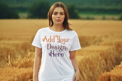 Autumn Girl Background, Autumn Woman Mockup, T Shirt, d31 Product Image 2