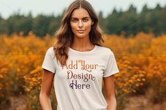 Autumn Girl Background, Autumn Woman Mockup, T Shirt, d4 Product Image 2