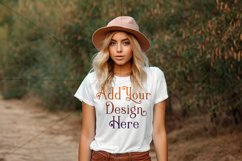 Autumn Girl Background, Autumn Woman Mockup, T Shirt, d8 Product Image 2