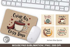 Mouse Pad Autumn Glow Quotes Product Image 1