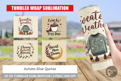 Tumbler Autumn Glow Quotes Product Image 1