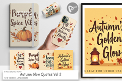 Digital Paper Autumn Glow Quotes Product Image 1