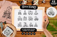 Autumn Gnome Clipart Set Holding Element Halloween Product Image 1