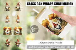 Glass Can Autumn Gnome Friends Product Image 1